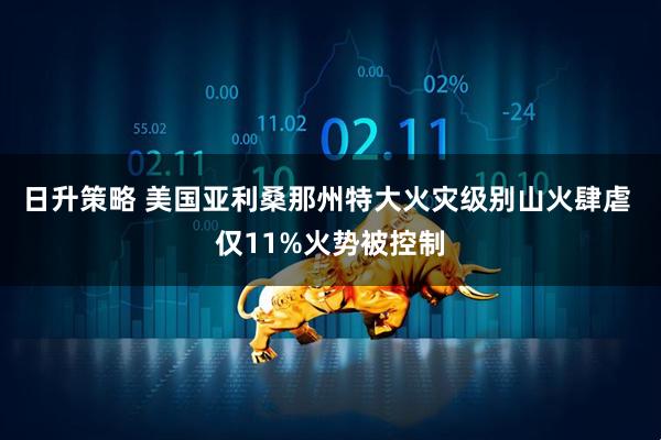 日升策略 美国亚利桑那州特大火灾级别山火肆虐 仅11%火势被控制